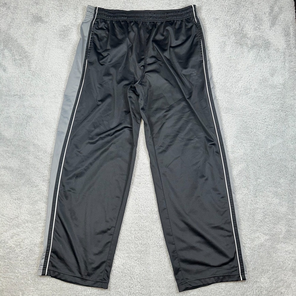 Vintage Starter Men's‎ Track Pants Black Gray Side Stripe Size Extra Large 40-42
